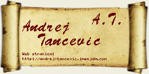 Andrej Tančević vizit kartica